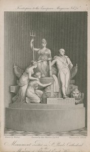Het monument opgericht in St Paul