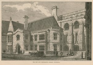 De nieuwe Stadsbibliotheek, Guildhall, Londen door English School