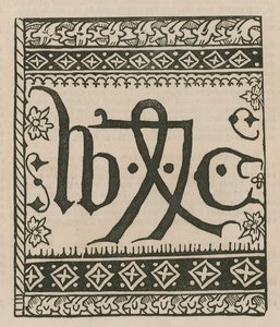 Het drukkersmerk van William Caxton door English School