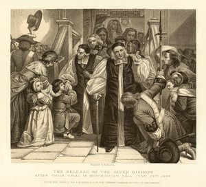 De vrijlating van de zeven bisschoppen, na hun proces in Westminster Hall