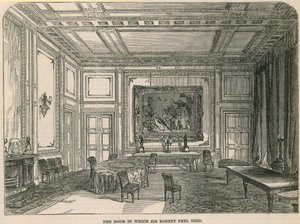 De kamer waarin Sir Robert Peel stierf