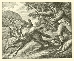 De herdersjongen (gravure) door English School