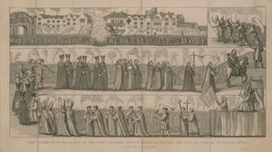 De plechtige schijnprocessie door English School