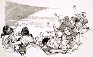 Het spektakel van de gladiatorenarena van het oude Rome door English School