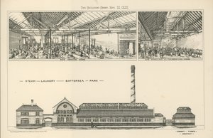 De stoomwasserij in Battersea Park