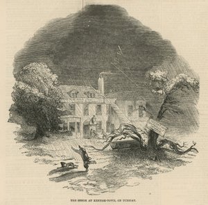 De storm in Kentish Town op dinsdag