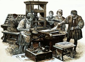 De derde drukpers in Engeland werd in 1480 in St. Albans opgericht door English School
