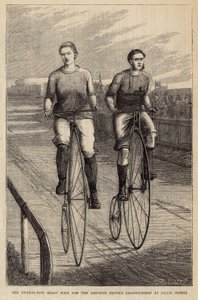 De vijfentwintig mijl race voor het Amateur Fietskampioenschap bij Lillie Bridge door English School