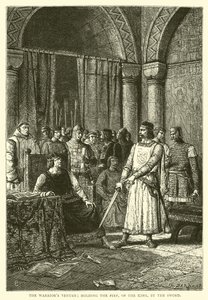 Het krijgersambt; het houden van het leengoed, van de koning, met het zwaard door English School