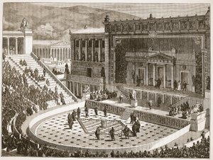 Theater van Dionysus in Athene door English School