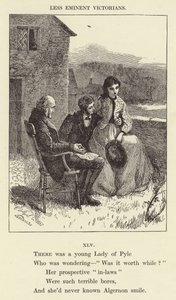 Er was een jonge dame van Pyle (gravure)