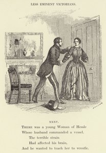 Er was een jonge vrouw uit Hessle (gravure) door English School