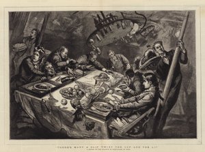 "Er is veel slip tussen de beker en de lip", een diner op de Atlantische Oceaan in halve storm
