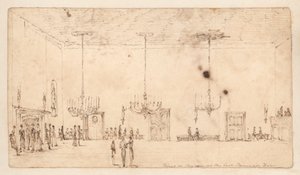 Dingen zoals ze waren bij de laatste promenade, Bath (litho) door English School