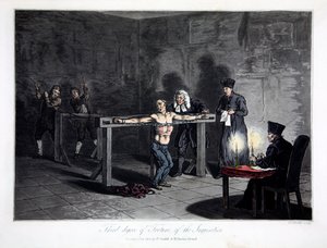 Derde Graad van Marteling van de Inquisitie, gegraveerd door L.C. Stadler, uitgegeven door Cadell & Davies, Londen door English School