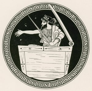 Thoas in de kist (gravure)