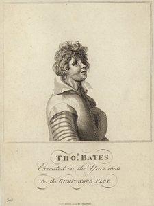 Thomas Bates geëxecuteerd in het jaar 1606 voor het Buskruitverraad