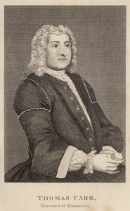 Thomas Carr, geëxecuteerd in Tyburn 1737 door English School