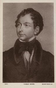 Thomas Moore (1779-1852), Ierse dichter, zanger en entertainer (litho)