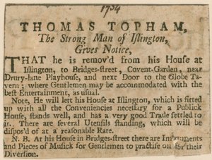 Thomas Topham, de sterke man van Islington