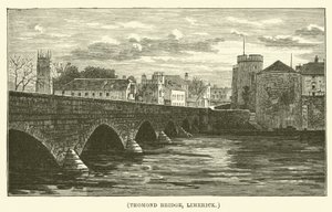 Thomond Bridge, Limerick (gravure) door English School