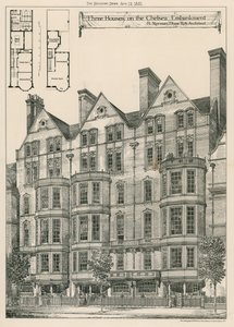 Drie Huizen aan de Chelsea Embankment