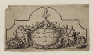 Ticket voor De Antwerpen, 22 december 1730 door English School