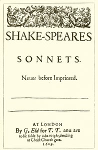 Titelpagina van Shakespeares sonnetten, 1609 door English School