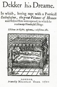 Titelpagina voor Dekker zijn Droom door Thomas Dekker, gepubliceerd 1620 door English School