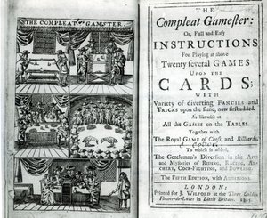 Titelpagina van de vijfde editie van The Compleat Gamester, toegeschreven aan Charles Cotton (1630-87), uitgegeven 1725 door English School
