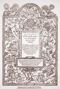 Titelpagina van vroege vertaling van Euclides