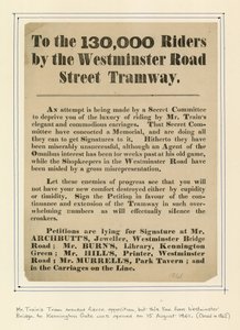 Aan de 130.000 rijders van de Westminster Road Street Tramway