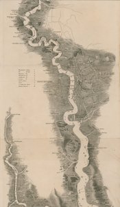 Tomblesons Panoramische Kaart van de Theems en Medway