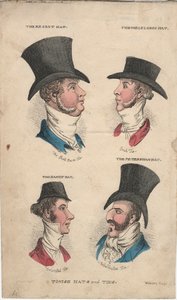 Modieuze hoeden en dassen, ca. 1815-20