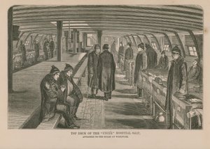 Bovendek van het Unite ziekenhuisschip door English School