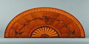 Top van een Demi-Lune tafel, ca. 1775 door English School