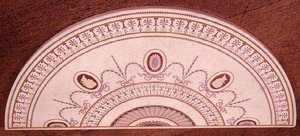 Bovenkant van zijtafel door Robert Adam en Thomas Chippendale, ontwerp ingelegd in scagliola, ca. 1755