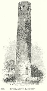 Toren, Kilree, Kilkenny (gravure) door English School