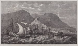 Stad en haven van Syra, in de Griekse archipel door English School