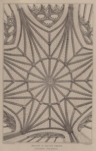 Tracering van gewelfde plafonds (gravure)