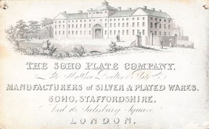 Handelskaart, The Soho Plate Company door English School