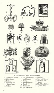 Handelstekens: Boekverkopers en Uitgevers (litho) door English School