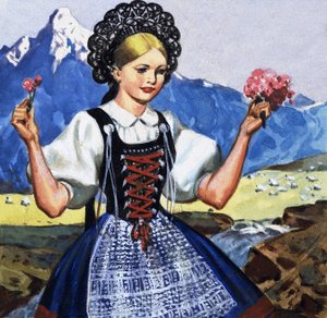 Traditionele klederdracht van Zwitserland