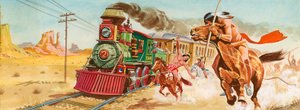 Trein aangevallen door Indianen