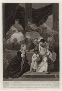 Het proces van het huwelijk van Hendrik VIII door English School