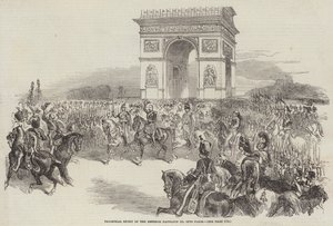 Triomfantelijke intocht van keizer Napoleon III in Parijs