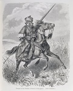Ruiter van de lijfwacht van de Sheikh van Bornu, uit 