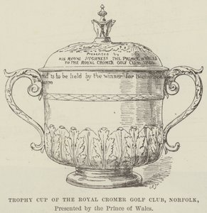 Trofee beker van de Royal Cromer Golf Club, Norfolk, gepresenteerd door de Prins van Wales