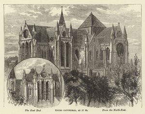 Truro Kathedraal, zoals het is door English School