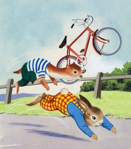 Tufty en fiets door English School